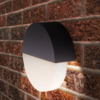 LED -wandlamp "Sobrio", gemaakt van metaal en plastic in antraciet, met geïntegreerde LED