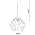 Näve Fyn Hanglamp Metaal 40cm Zilver
