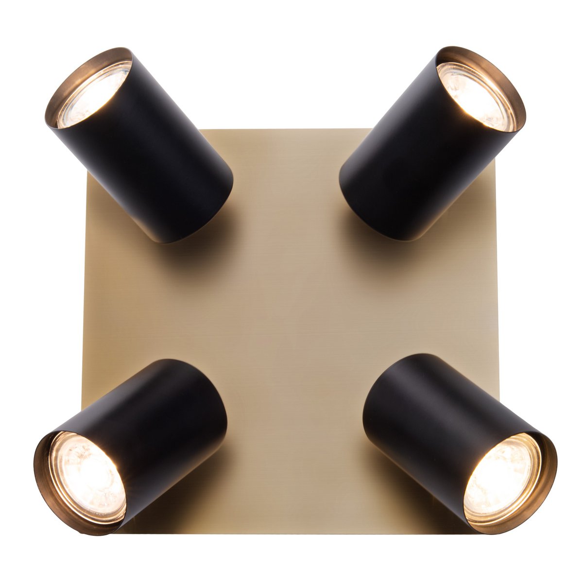 Näve Frida Plafondlamp Zwart/Goud GU10