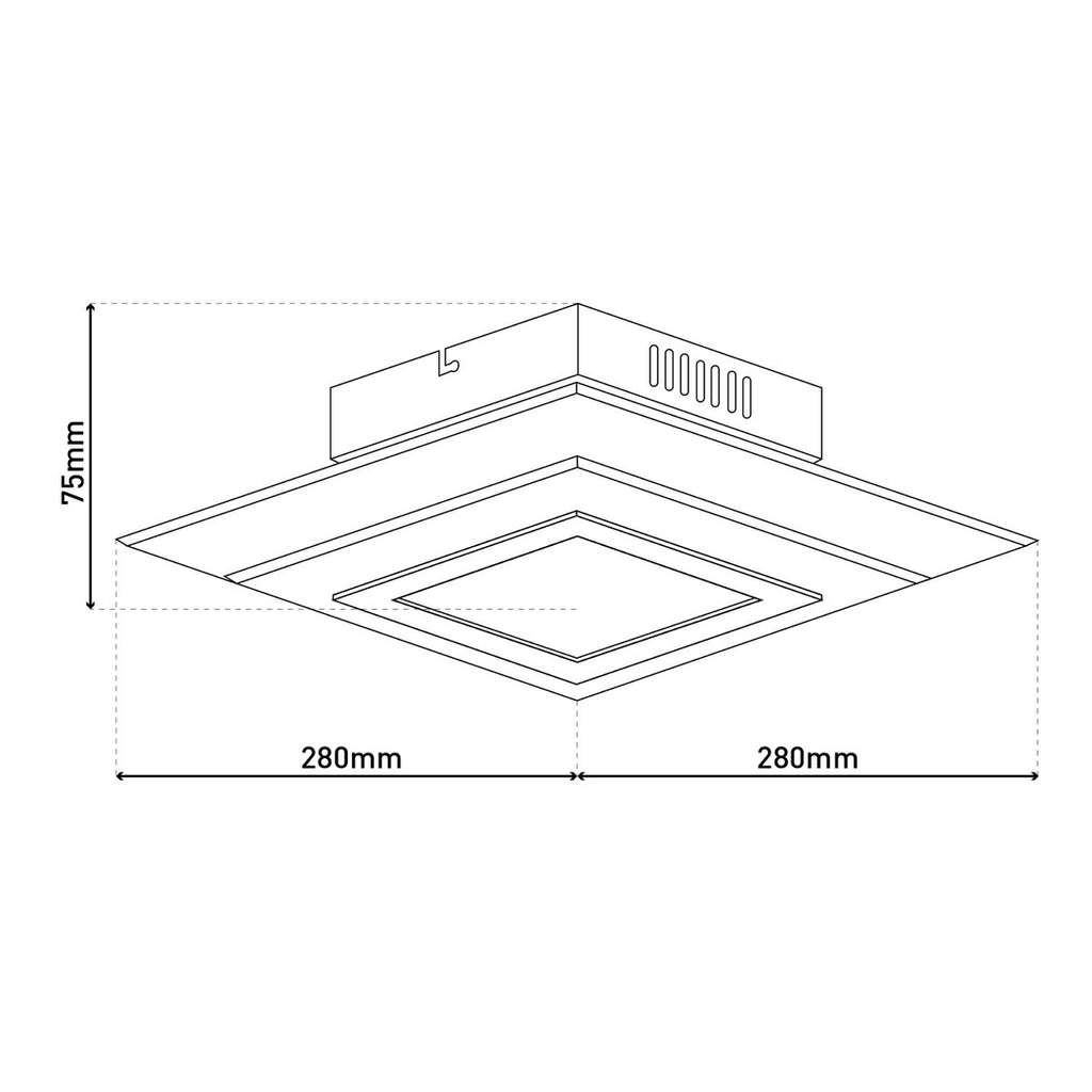 LED Plafondlamp Lucca 28cm - Näve Zilver