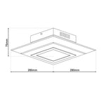 LED Plafondlamp Lucca 28cm - Näve Zilver