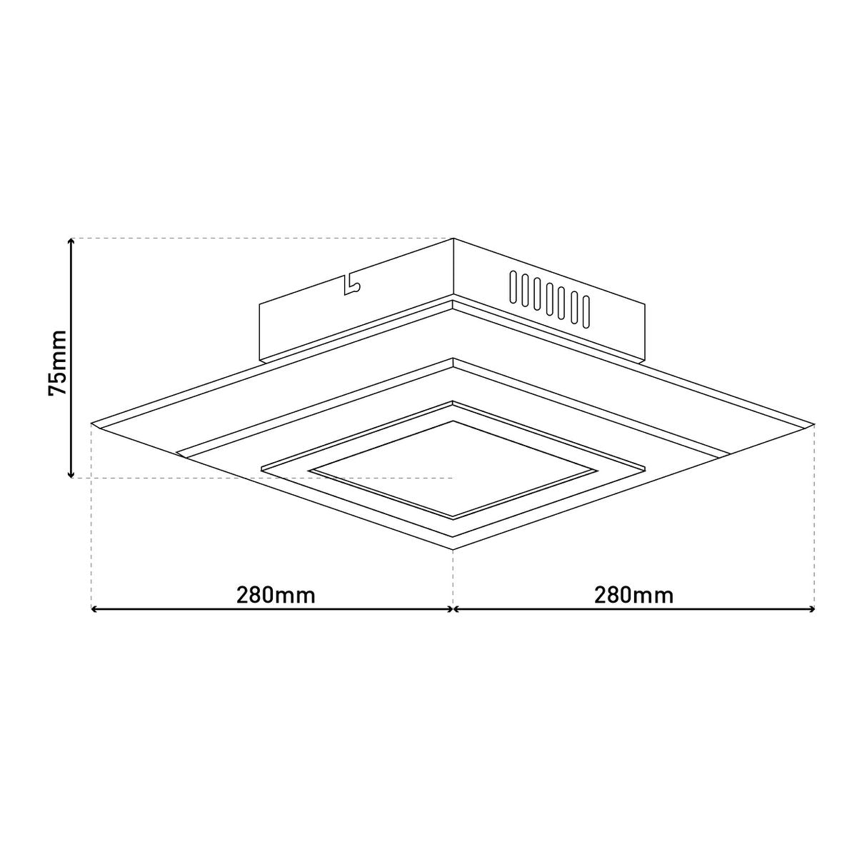 LED Plafondlamp Lucca 28cm - Näve Zilver
