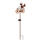 LED Solar Earth Skeer Skeer Brown H: 88cm, voor buiten, metaal en plastic aarde spies in bruin, met geïntegreerde LED