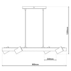 Näve Frida Hanglamp Wit 80cm Metaal
