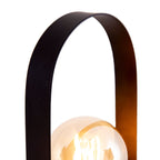 Metalen tafellamp "Faro" h: 28.5cm zwart
