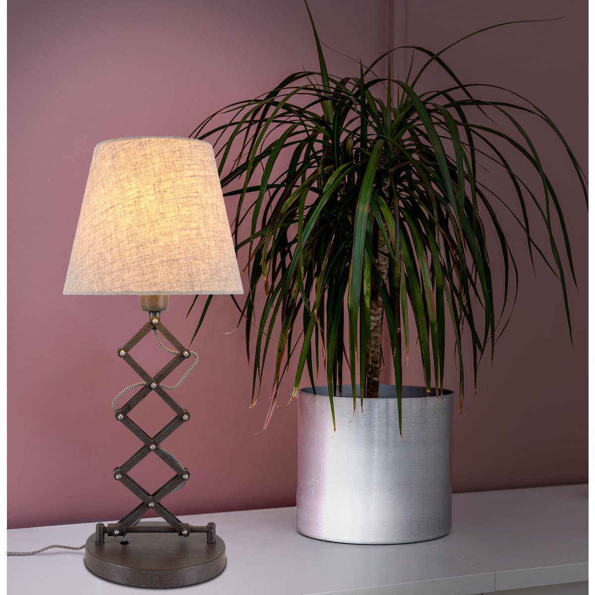 Scarfish Lamp Adrienne - Bruin 37-71cm E27