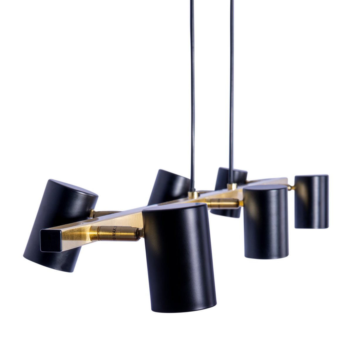 Näve Frida Hanglamp - Zwart/Goud 115cm