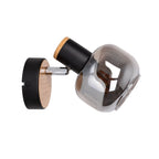 Näve Fumoso Wandlamp - Zwart Rookglas 16cm