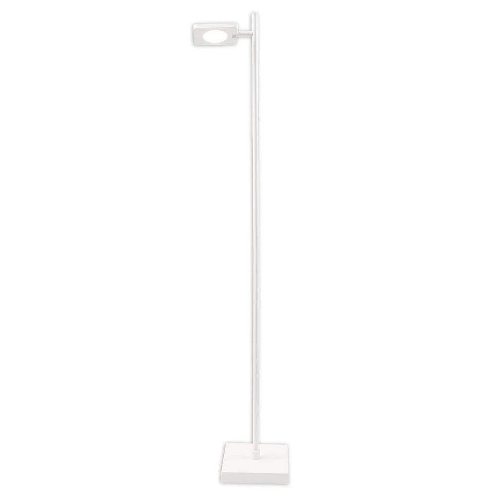 LED Draadloze lamp "Lupa", 135 cm hoog, aluminium wit en plastic, geïntegreerde LED's, 2400 lm, dimable, CCT-functie, 3000-6500 K, RGB-lichtwisselaar