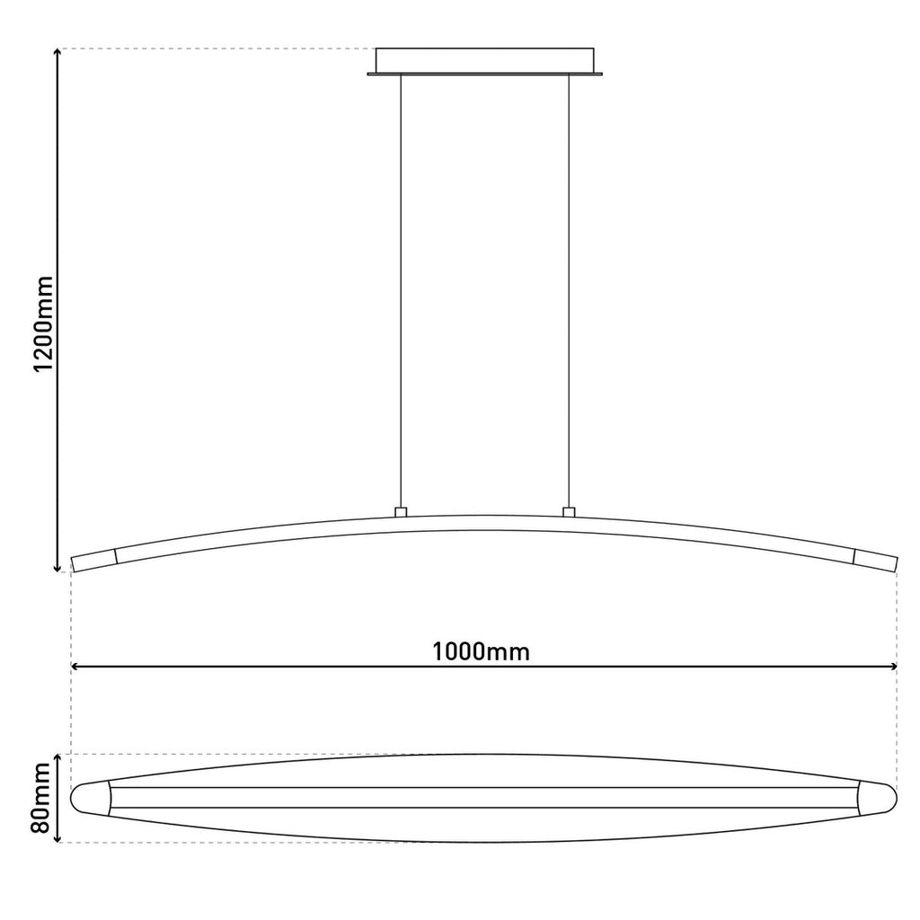 LED hanglamp Surf - Näve 100x120cm