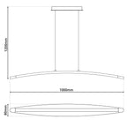 LED hanglamp Surf - Näve 100x120cm