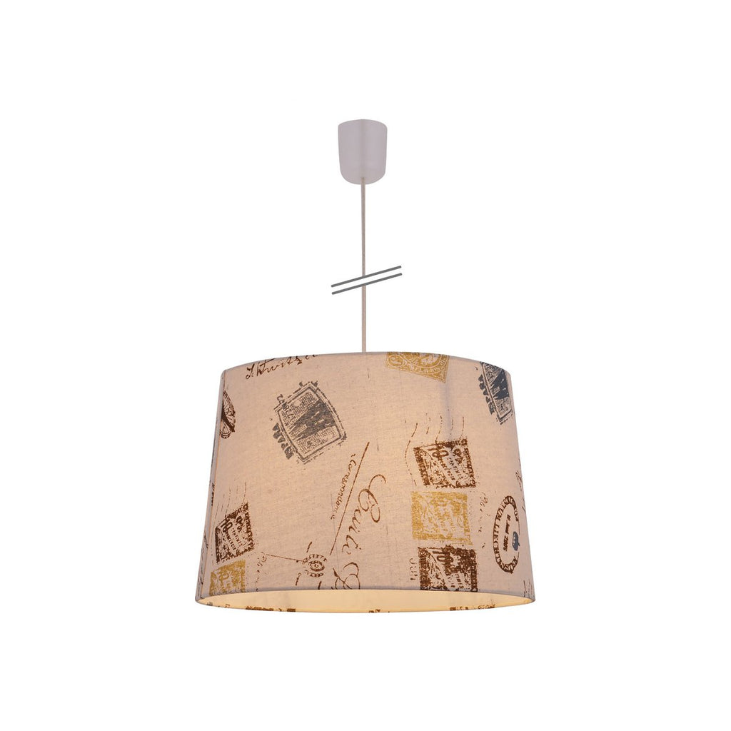 Näve Textiel Hanglamp Print Bruin Ø40cm