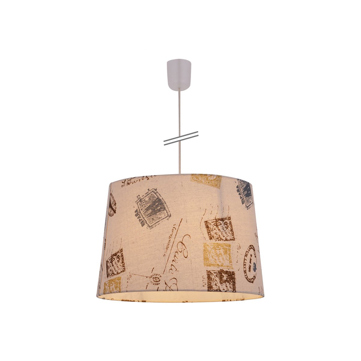 Näve Textiel Hanglamp Print Bruin Ø40cm