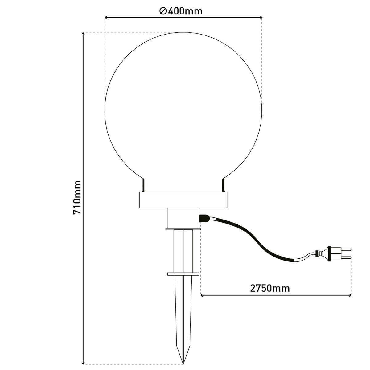 Näve Leuchten Bal Hanglamp 40cm Klassiek Ronde Design