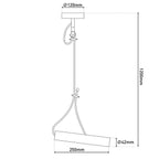 Näve Corbatin Hanglamp - Messing E27