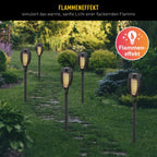 Näve Torch LED Tuinspies 45cm Grijs 5-delig Set