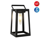 LED -decoratieve lamp, voor buiten, decoratie metaal en plastic in het zwart, met geïntegreerde LED