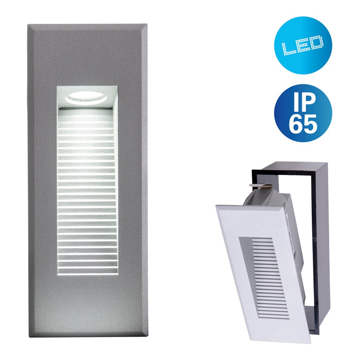 LED Inbouw Buiten Wandlamp Kolari - Näve 17cm