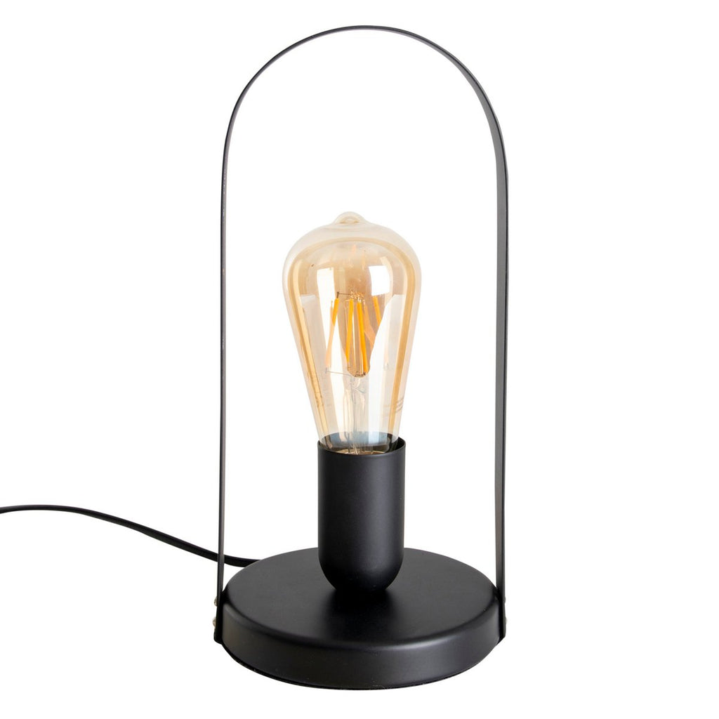 Metalen tafellamp "Faro" h: 28.5cm zwart