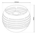 Näve Decoratief Solar Tafellicht - Zwart 16cm