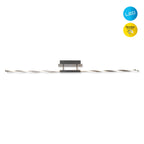 LED plafondlamp Twist 149cm Zilver