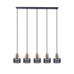 Näve Foro 5-Lichts Hanglamp - Zwart/Goud 96cm