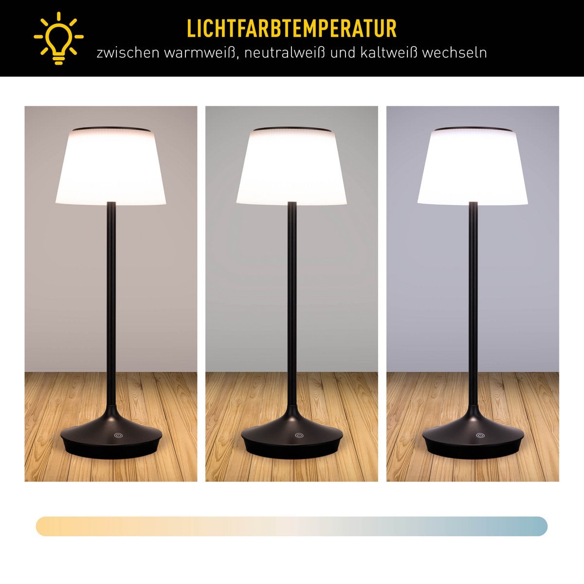 Näve Emmi LED Tafellamp - 38cm Zwart