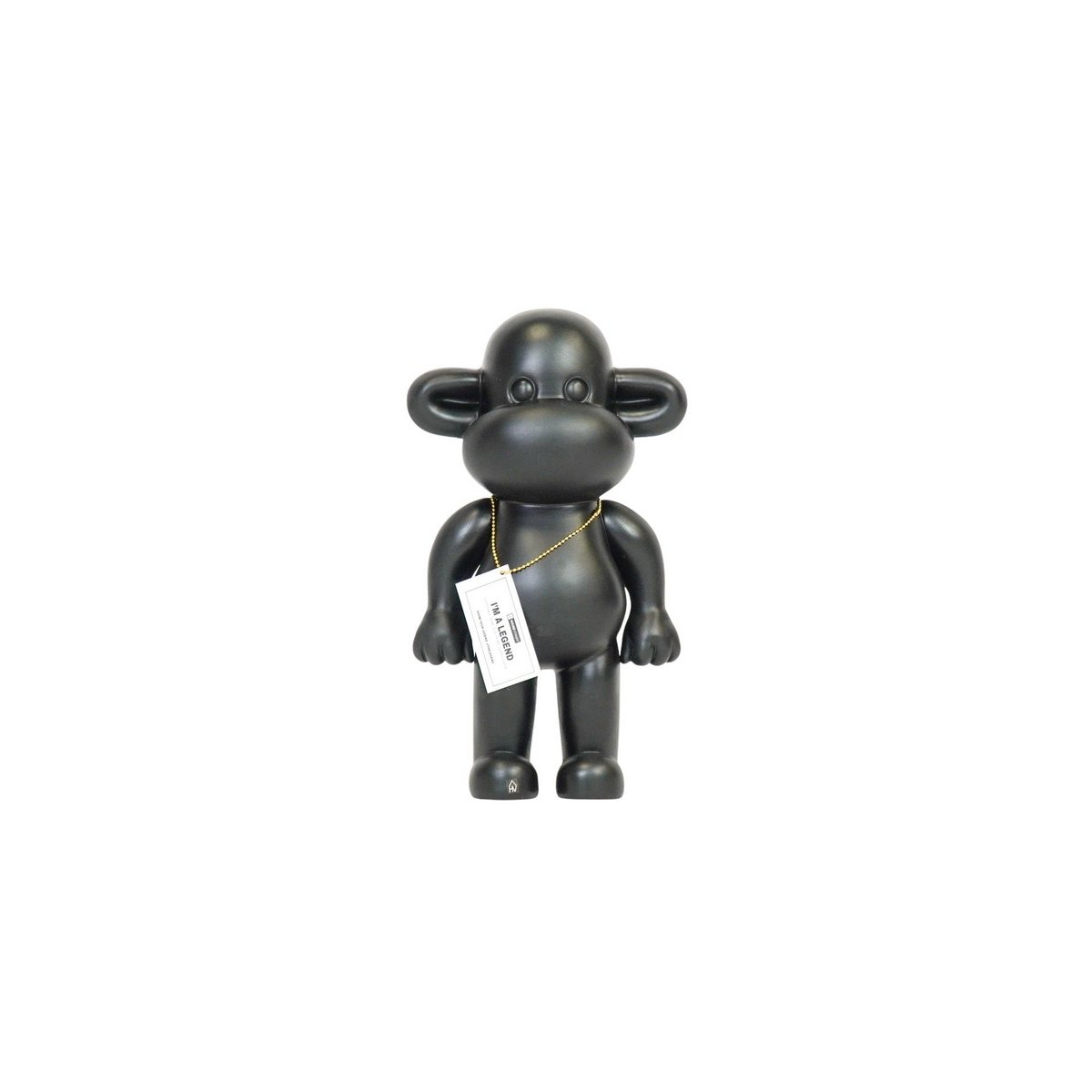 Legende Monkey Ornament - Zwart Polyresin - 20,5x13,5x35cm