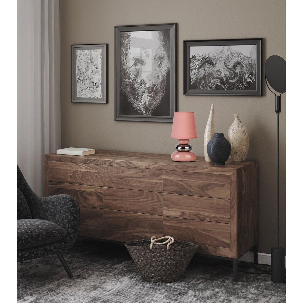 Keramische tafellamp "Stoney" roze E14