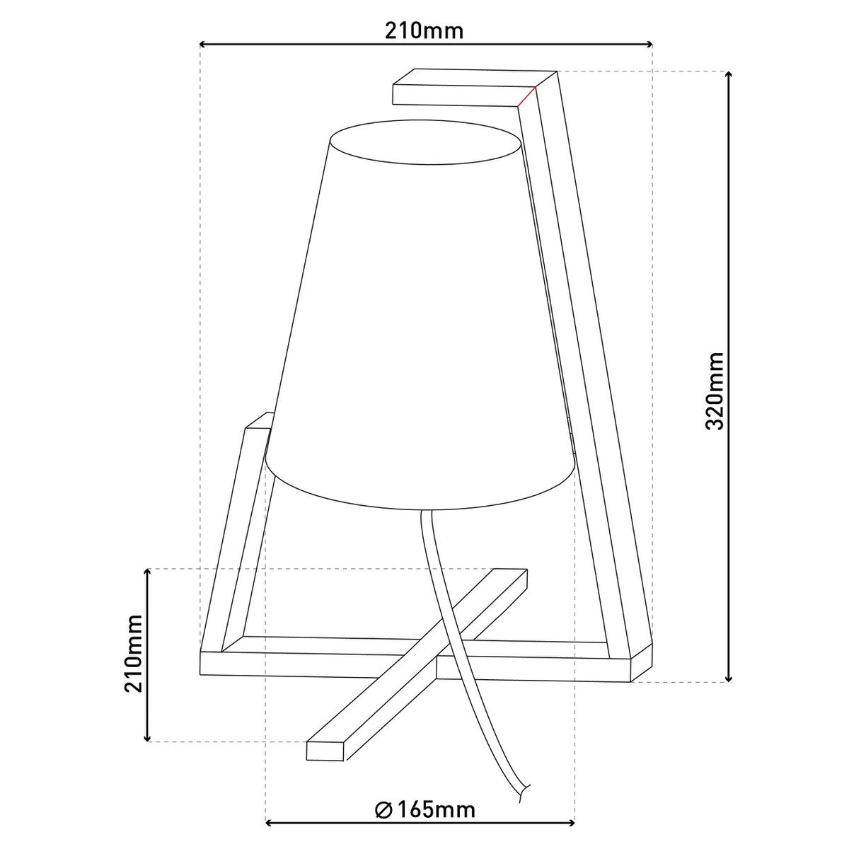 Näve Bamboo Tafellamp Shoji - Wit 31,5cm