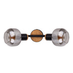 Näve Fumoso Plafondlamp 2-Spot Zwart Glas 40cm