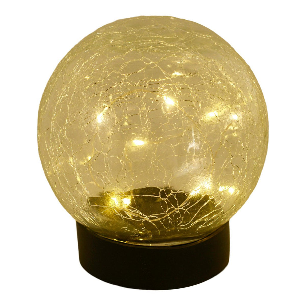 Näve Crackle Solar Tafellamp 3-Set Wit 12cm