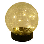 Näve Crackle Solar Tafellamp 3-Set Wit 12cm