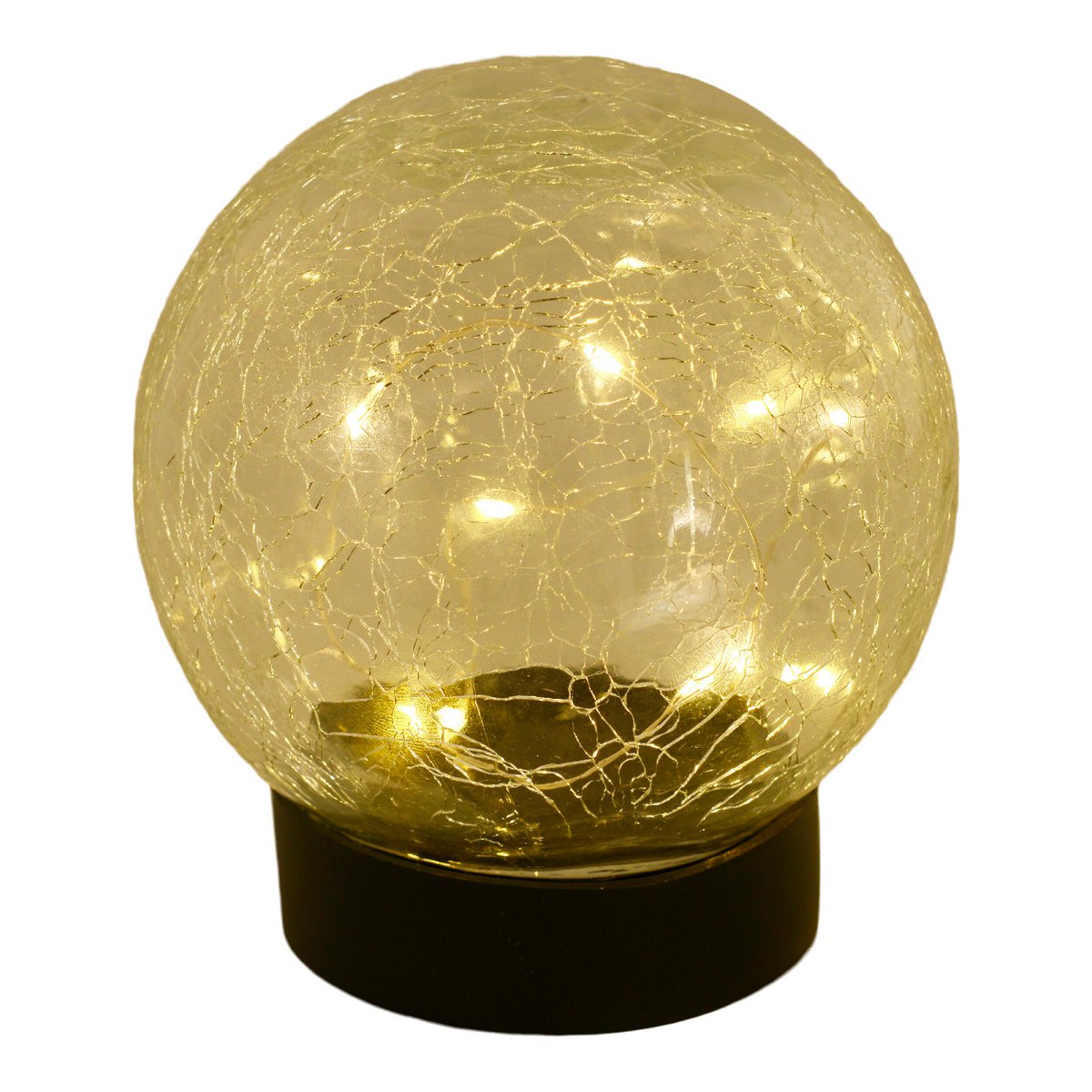 Näve Crackle Solar Tafellamp 3-Set Wit 12cm