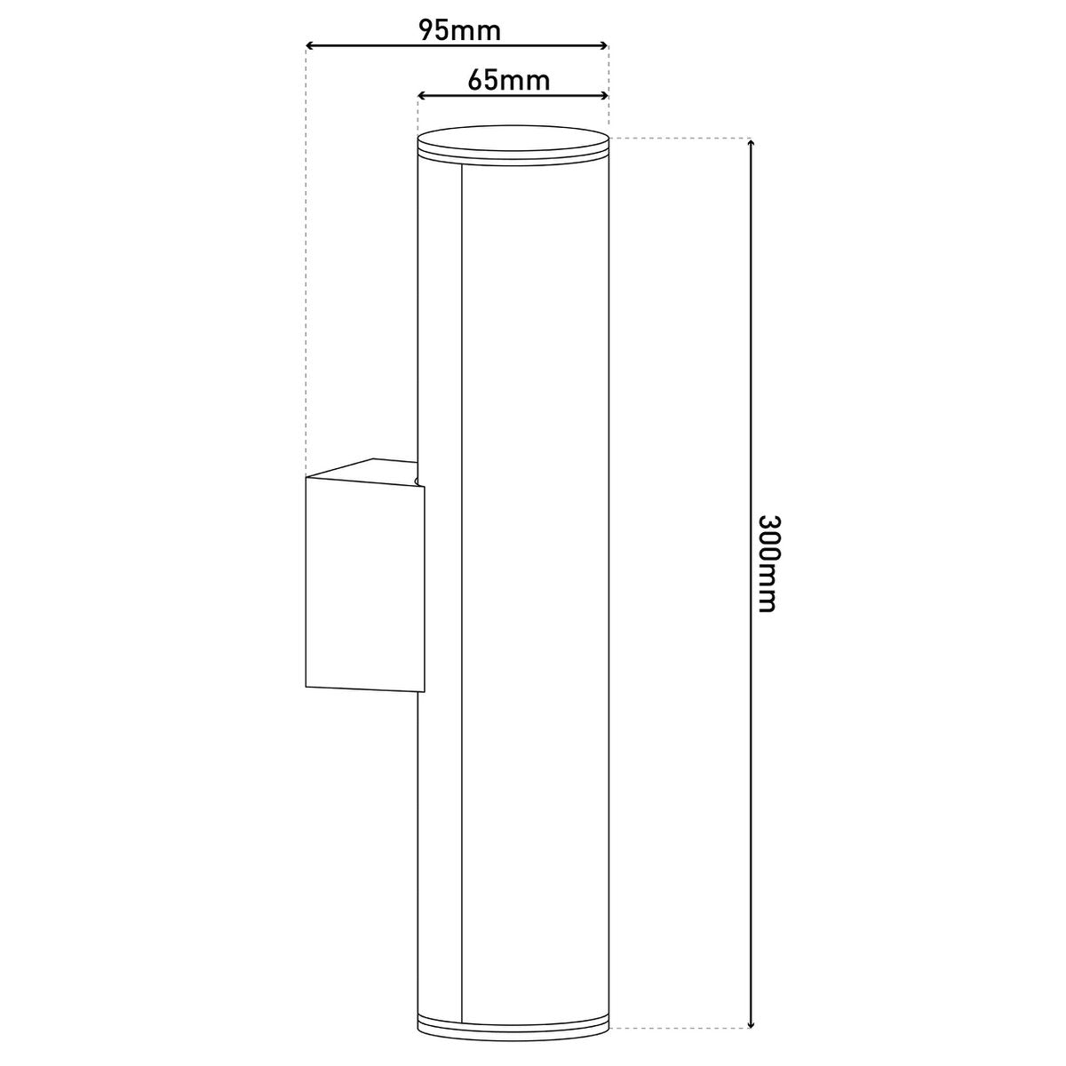 Näve Flair LED Wandlamp 30cm Grijs