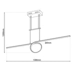 Näve Looplijn Hanglamp LED 130cm Zwart