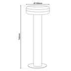 Näve Paddestoel LED Tuinlamp - Antraciet 76cm