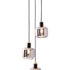 Näve Fumoso Hanglamp - Zwart Metal Glas