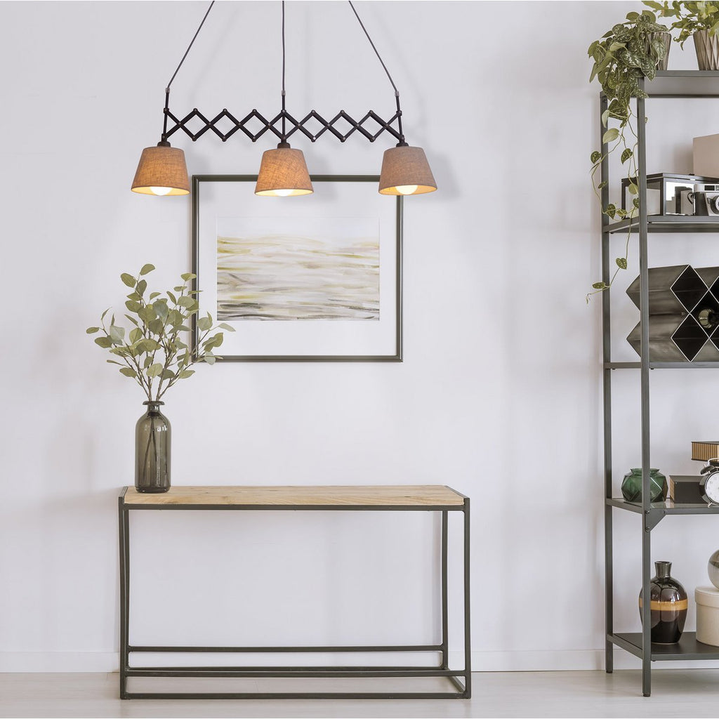 Näve Adrienne Hanglamp Schaarlamp Bruin 52-100cm