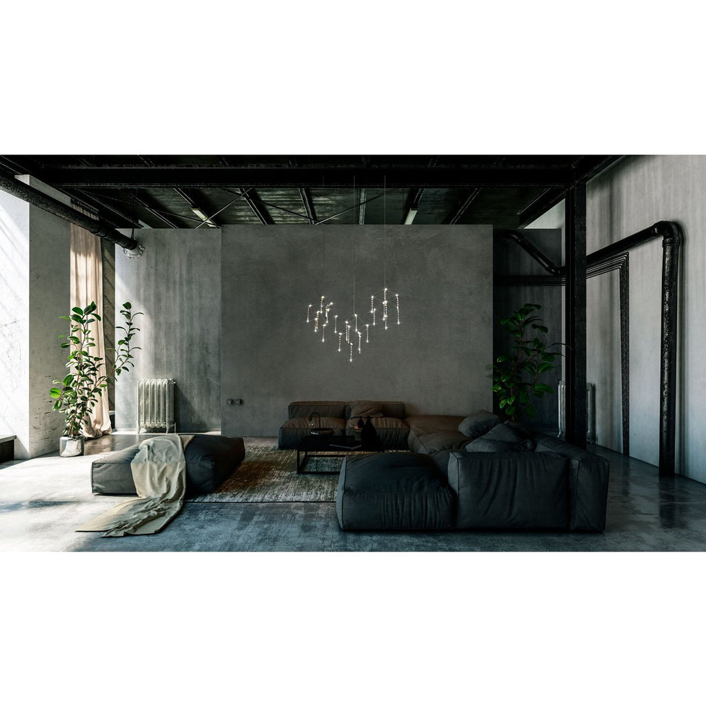 Näve Araneus LED Hanglamp Chrome 80cm