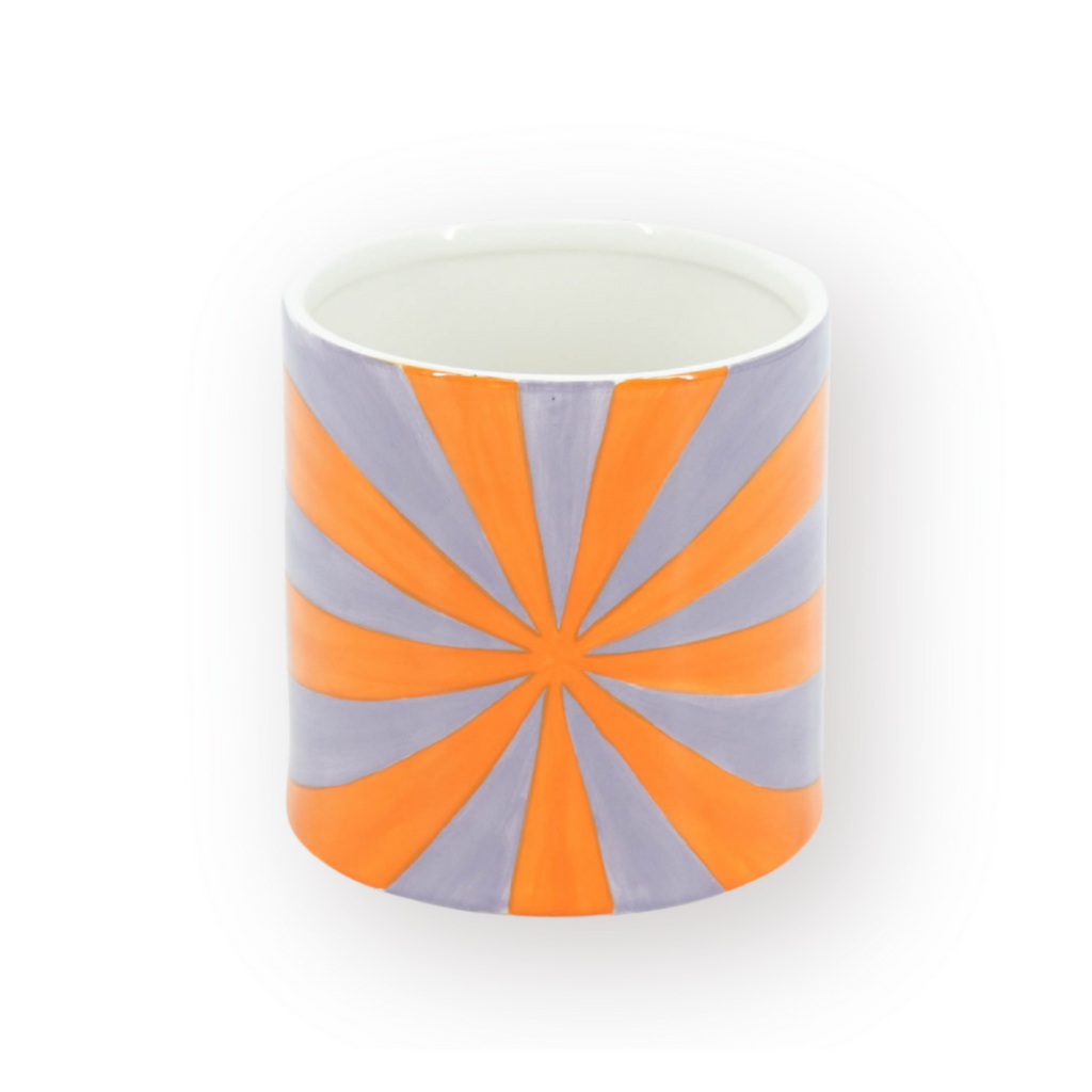 Swirl Lila/Oranje Krul Bloempot - 15,5x15,5x16cm Dolomiet