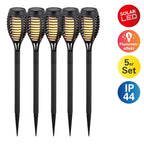 Näve Torch LED Tuinspies 45cm Grijs 5-delig Set