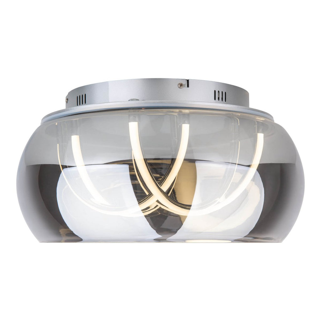 Näve Malou LED Plafondlamp Ø45cm Rookglas