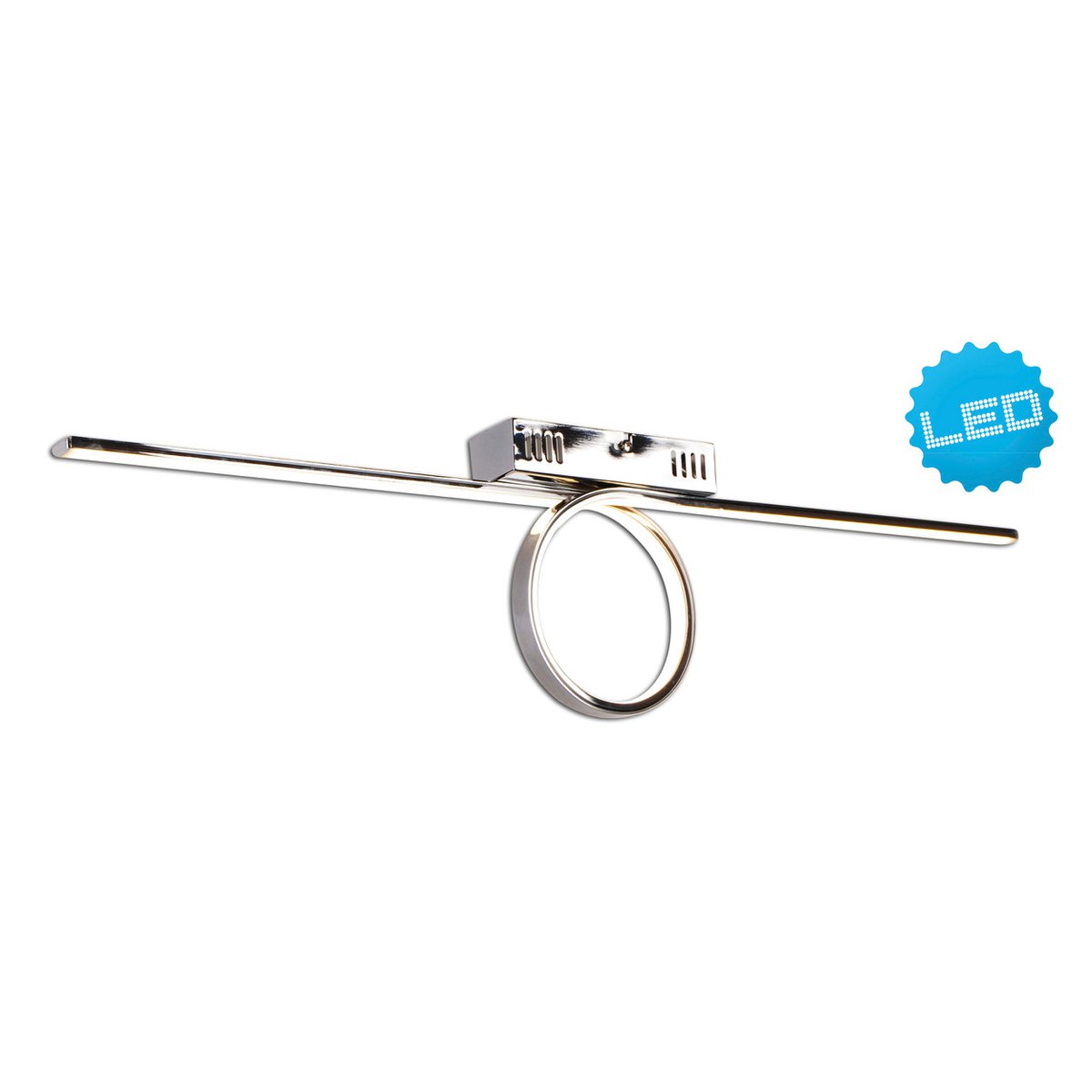 LED-plafondlamp Loop 75cm Chroom