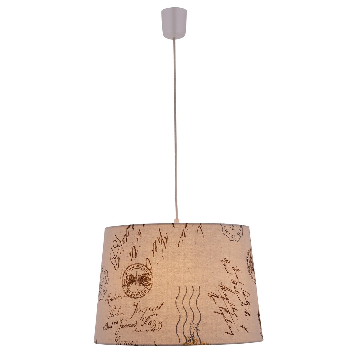 Näve Textiel Hanglamp Print Bruin Ø40cm