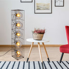 Näve Cesta Vloerlamp - Zwart Glas 95cm