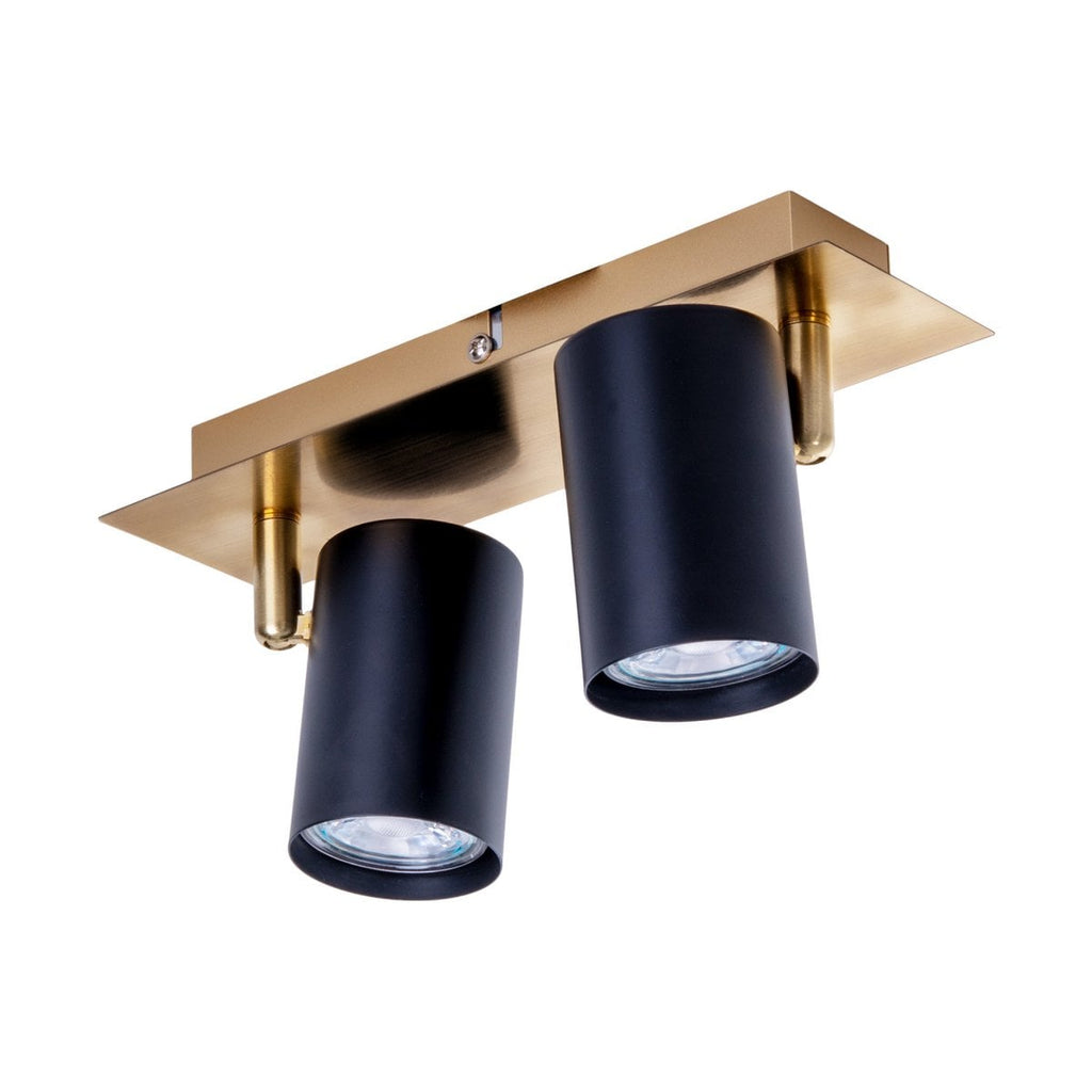 Näve Frida Wandlamp 2x GU10 - Zwart/Goud