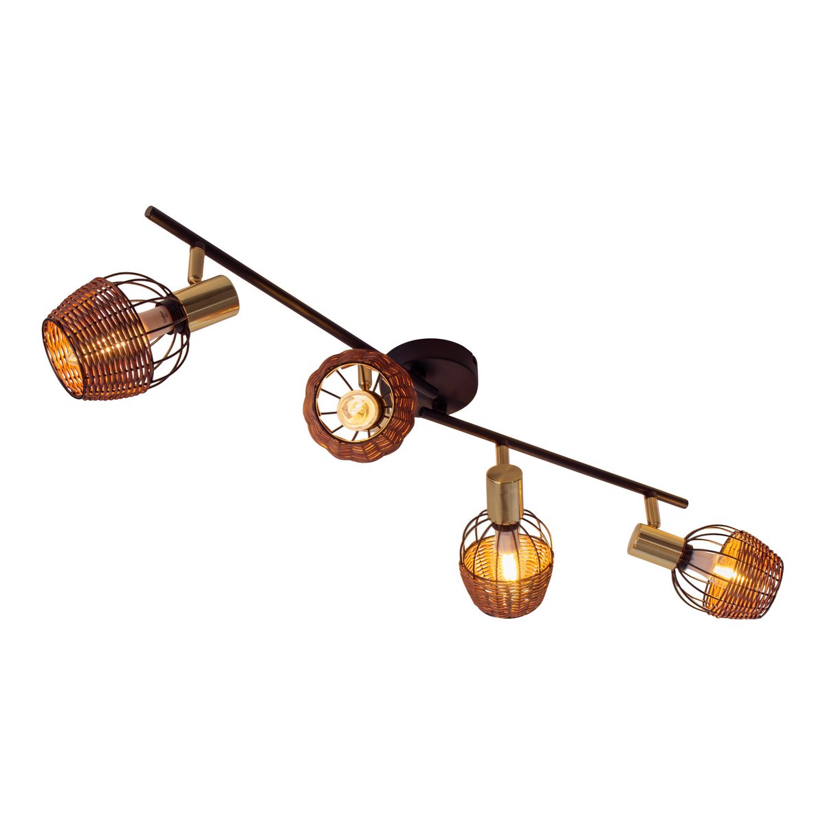Corbis Plafondlamp - Zwart/Goud 78cm