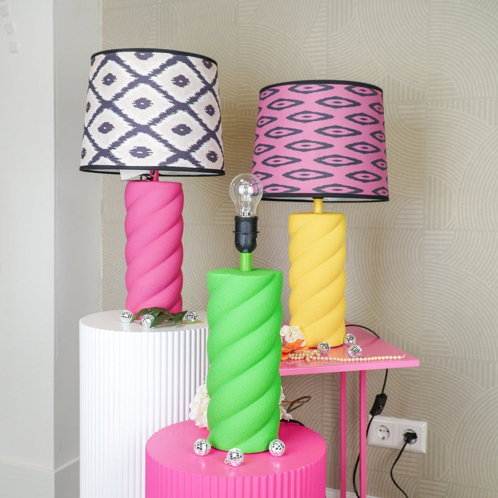 Tafellamp Neon Groen Keramiek E27 12x12x28cm