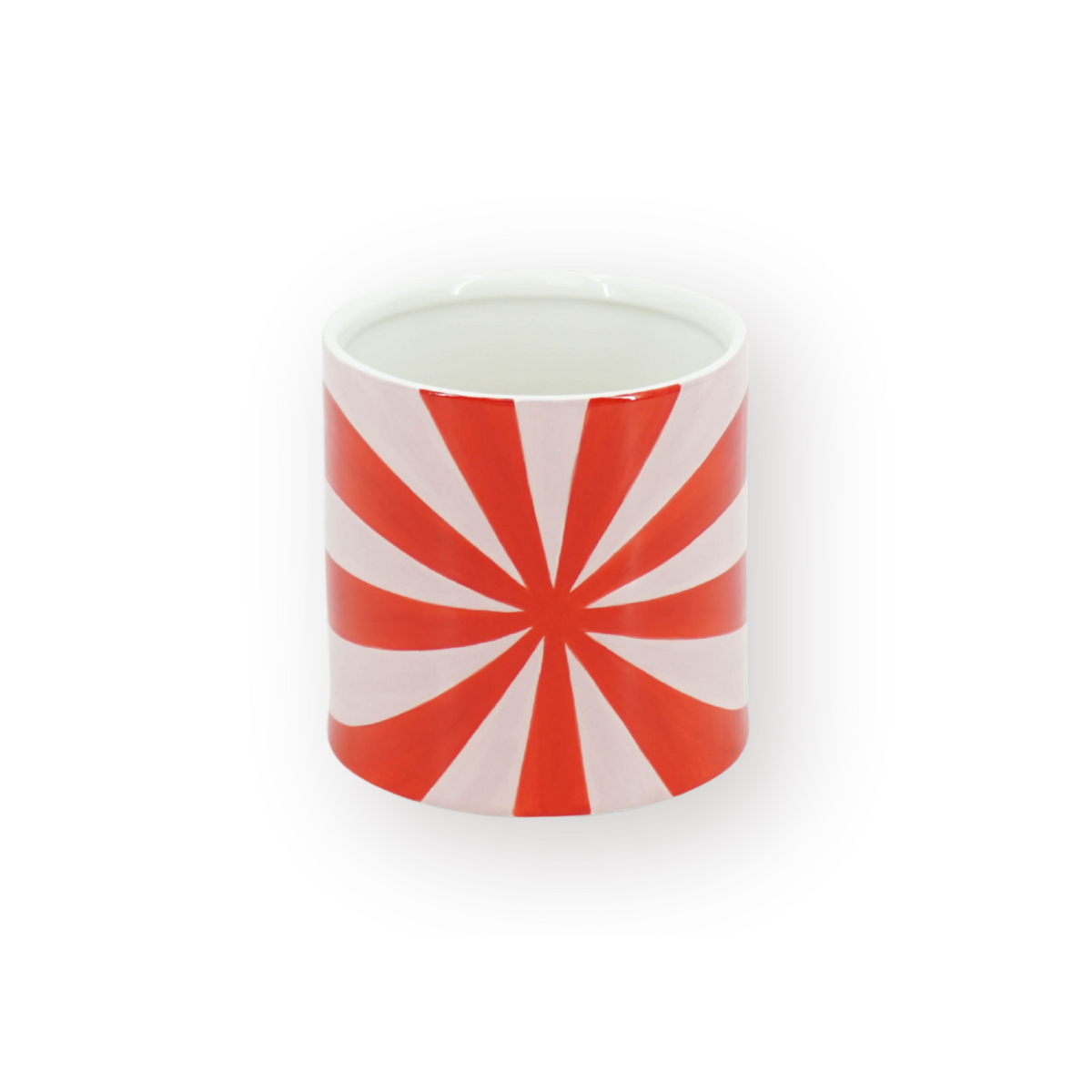 Pot - Swirl dolomiet plantenpot Rood/Roze 12,5x12,5x13cm